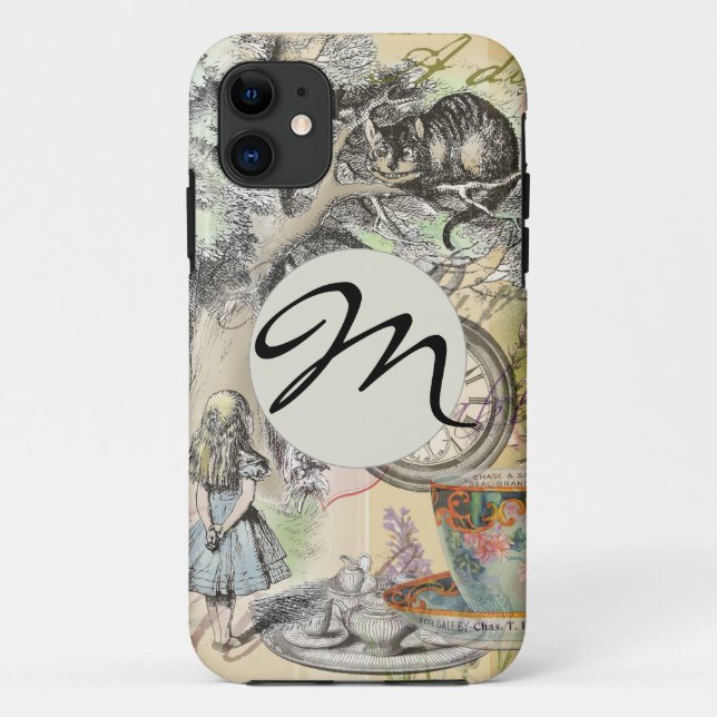 Coque iPhone 11 Cheshire Chat Alice Wonderland Classic (Dos)