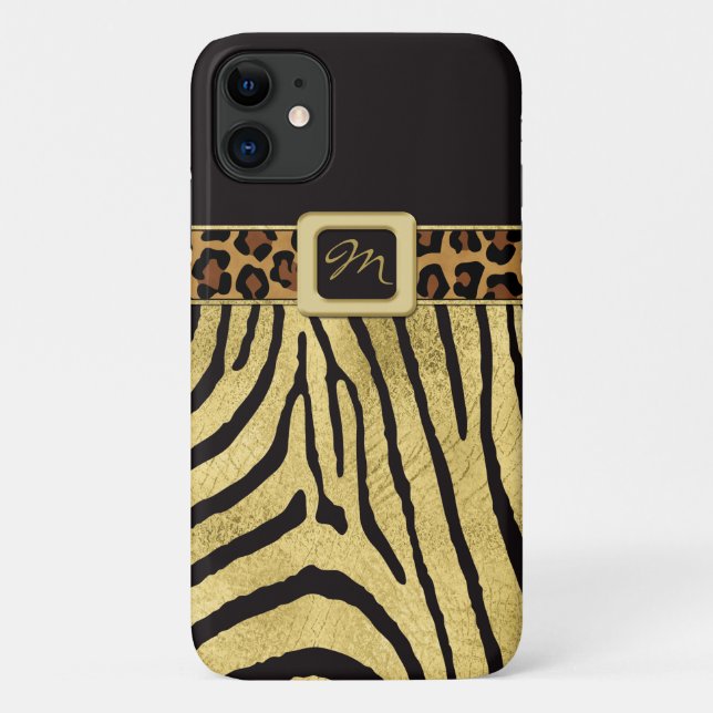 Coque iPhone 11| FAUX Gold Foil| Posters de animau (Dos)