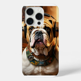 coque iPhone 15 Pro avec Gras Bulldog Design