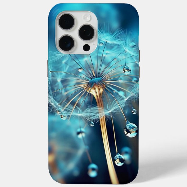 Coque iPhone 15 Pro Max iPhone 15Pro Max coque couleur bleu étamine de fle (Verso)