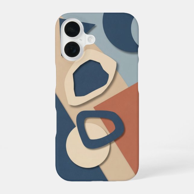 Coque iPhone 16 Abstract Geometric Cutout (Verso)