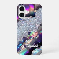 Agate holographique à faux éclat iridescent