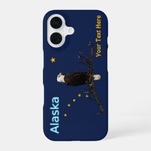 Coque iPhone 16 Aigle Et Drapeau De L'Alaska