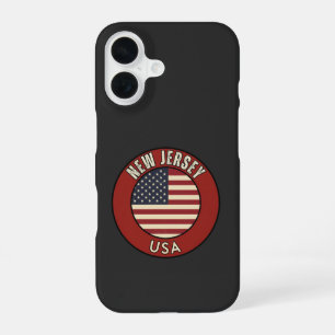 Coque iPhone 16 Aimez le New Jersey - Cadeau Souvenir d'État NJ Mi