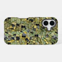 Alligator Crocodile Dragon Cuir Vert Jaune