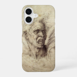 Coque iPhone 16 Âme damnée de Michel-Ange, Tête d'homme