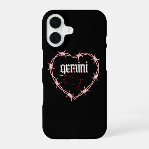 Coque iPhone 16 Anniversaire Constellation Gémeaux Gothique Edgy