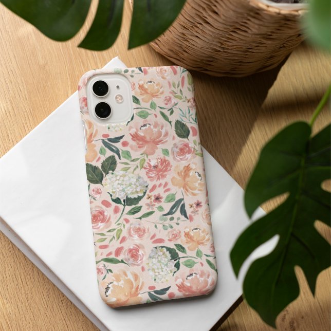 Coque iPhone 16 Aquarelle Motif végétal du milieu de l'été (Créateur téléchargé)