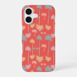 Coque iPhone 16 Arbres botaniques en corail