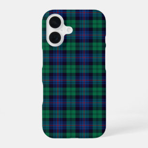 Coque iPhone 16 Armstrong Tartan Royal Blue et Green Plaid