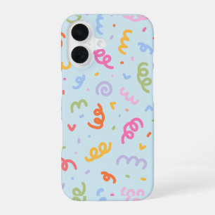 Coque iPhone 16 arrière-plan amusant pastel