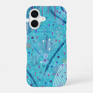 Coque iPhone 16 Art abstrait : Étoiles filantes dans le ciel