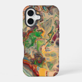 Coque iPhone 16 Art de peinture de flux de cascade