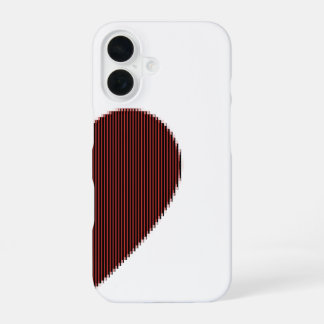 Coque iPhone 16 ASCII Art Coeur Connectable