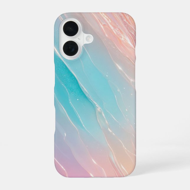 Coque iPhone 16 Aurora Wave Pastel Gradient Phone Case (Verso)