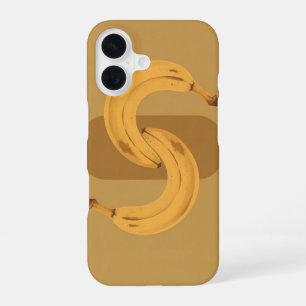 Coque iPhone 16 Bananes entrelacées vintage
