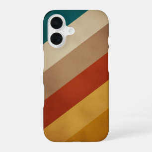 Coque iPhone 16 Bandes Rétro Diagonales