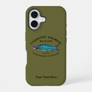 Coque iPhone 16 Bar & Grill du Saumon Cyanotique