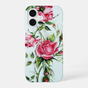 COQUE iPhone 16 BELLES ROSES ET ROSIERS ROSES