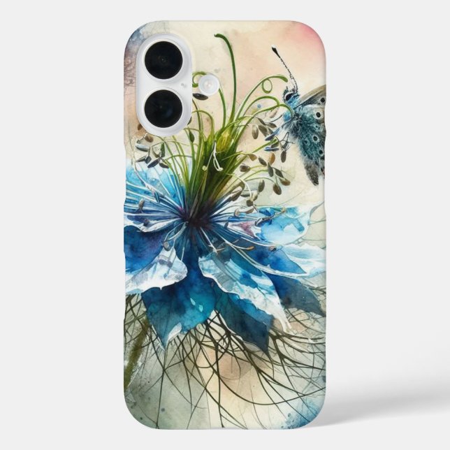 coque Iphone 16 bleu barbeau (Verso)