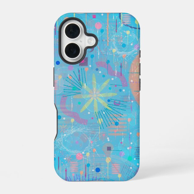 Coque iPhone 16 Blue Pastels Dream Abstract  (Verso)
