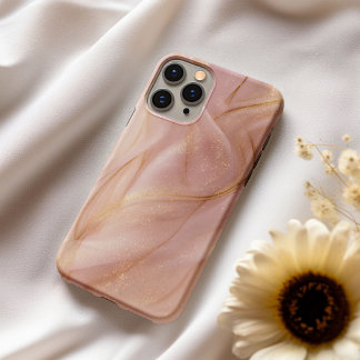 Coque iPhone 16 Blush Silk – Pink Satin & Gold Phone Case