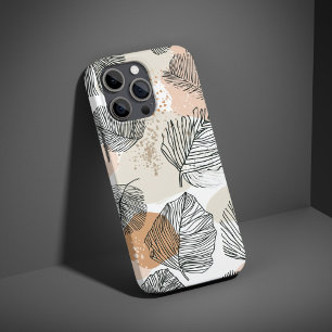 Coque iPhone 16 Boho Line Art Floral Plante esthétique minimaliste