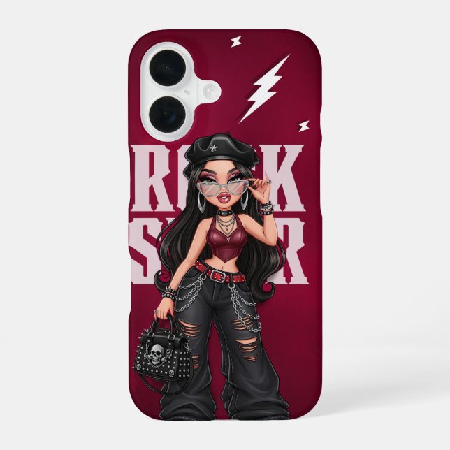 Coque iPhone 16 Boîtier de téléphone Rock Star personnalisé (Verso)