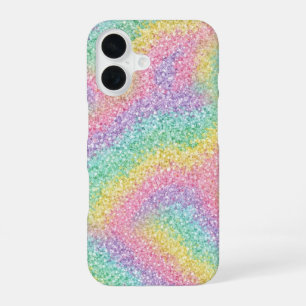 Coque iPhone 16 Boîtier iPhone Paillettes Arc-en-ciel Vibrant