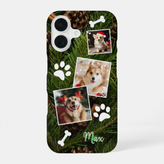 Coque iPhone 16 Boîtier téléphonique pour chien de Noël, simple pe