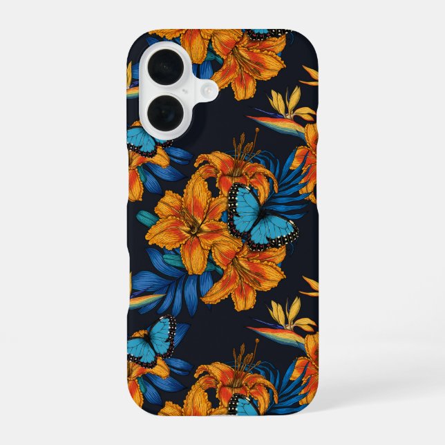Coque iPhone 16 Bouquet tropical (Verso)