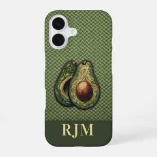 Coque iPhone 16 Broderie Avocado Lover Faux