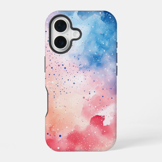 Coque iPhone 16 Brume céleste - Boîtier de téléphone à aquarelle d (Verso)