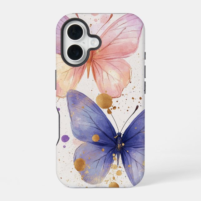 Coque iPhone 16 Butterfly Dreamscape - Boîtier téléphonique Aquare (Verso)