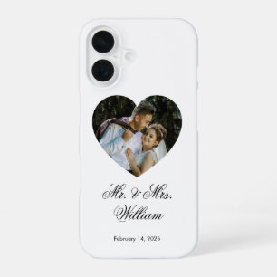 Coque iPhone 16 Cadeau de Mariage Romantique Élégant de Luxe