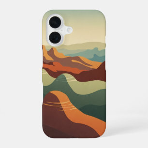 Coque iPhone 16 Canyons Anciens dans des Tons Chauds