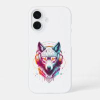 Casque Neon Cyber Wolf Y2K