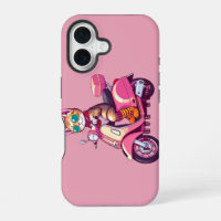 Cavalier de chat rose