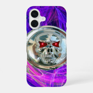 Coque iPhone 16 CAVALIERS DE CRÂNE Rose Bleu Violet Tourbillons Fr