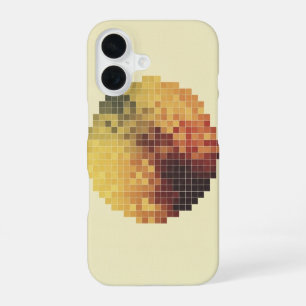 Coque iPhone 16 Cercle Pixelisé Rétro