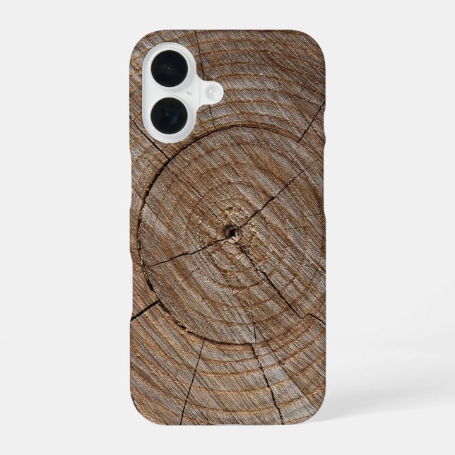 Coque iPhone 16 Cernes d'Arbre (Verso)