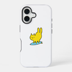 Coque iPhone 16 Chat de surf mignon