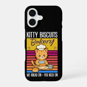 Coque iPhone 16 Chat Pétrit Boulanger Kitty Biscuits Nous Les Pétr