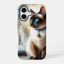 Chat siamois aquarelle