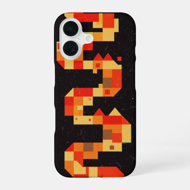 Coque iPhone 16 Chemin Rétro Pixel (Verso)