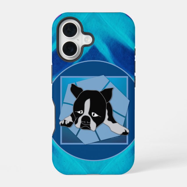 Coque iPhone 16 Chiot triste (Verso)
