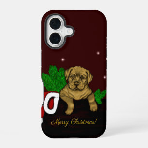Coque iPhone 16 Chiots de Noël
