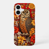 Chouette À Rayures Et Fleurs De Zinnia