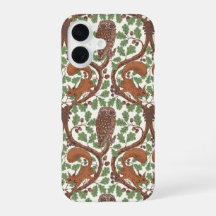 Coque iPhone 16 Chuchotements sylvestres/Hiboux et écureuils dans