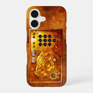 Coque iPhone 16 Cinq heures moins douze pendule Steampunk Grunge